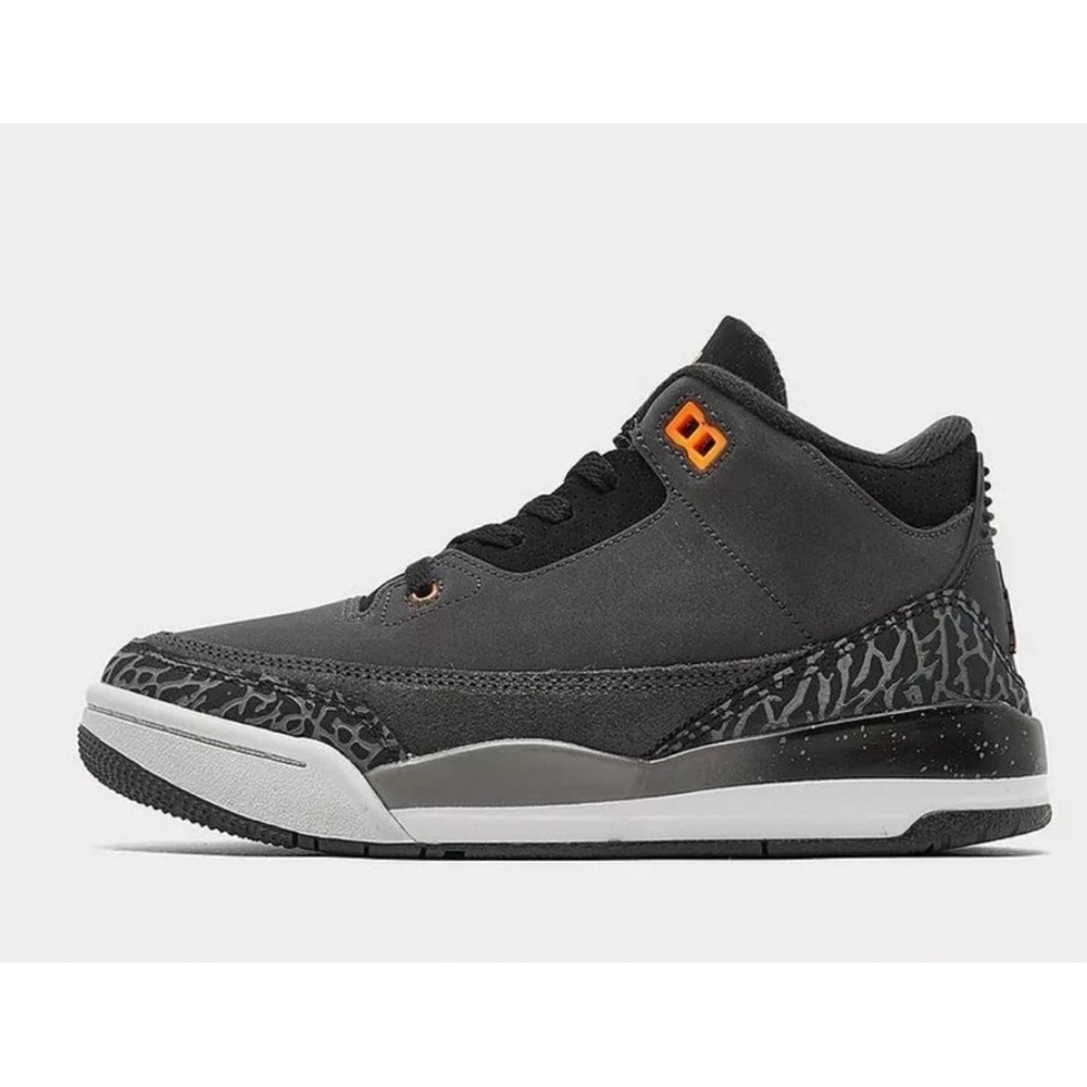 Jordan 3 Retro Fear Pack‎ Toddler Sneakers Grey Orange Black 441142-017